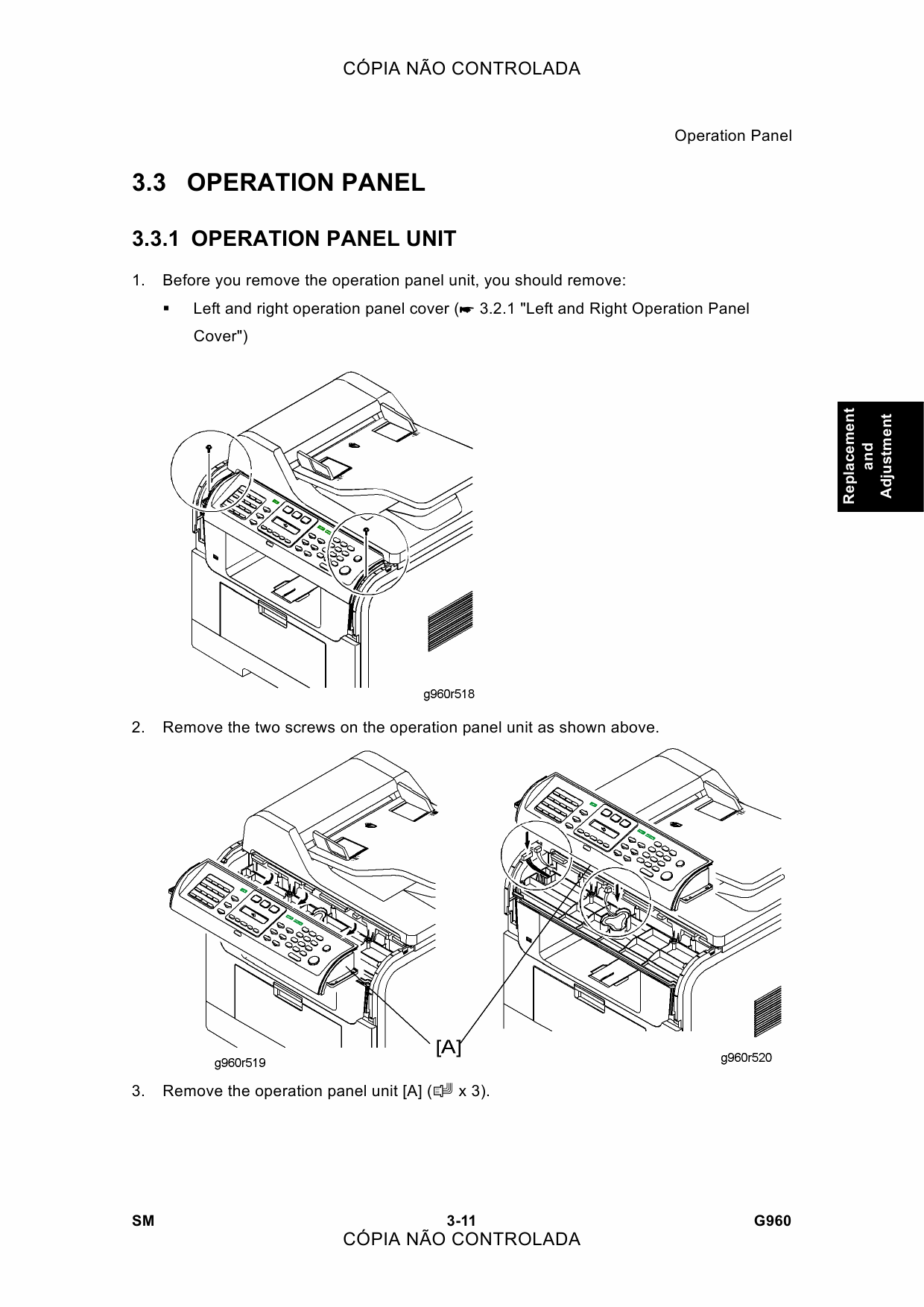 RICOH Aficio SF-3200SF G960 Service Manual